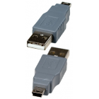 Переходник штекер USB A - штекер  miniUSB B (5pin)