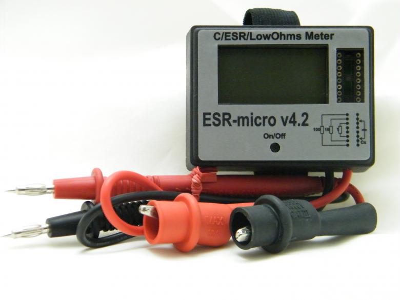 Измеритель ёмкости и ESR электролитических конденсаторов ESR-micro v5.0S