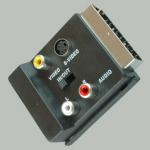 Переходник штекер CART - гнездо SCART + 3 гнезда RCA + гнездо S-Video (4pin)