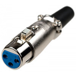 Гнездо Canon (XLR) 3 pin, металл, на кабель 