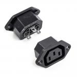 Гнездо сетевое(IEC 60320 C13), 220В 10A монтажное, на корпус 