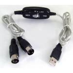 USB MIDI кабель, адаптер MIDI-USB, вход-выход