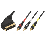 Шнур Luxmann штекер Scart - 3 штекера RCA, 1,5 метра, 407-052-1