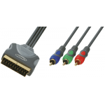 Шнур Luxmann штекер Scart - 3 штекера RCA, RGB, 1,5 метра, 407-902-4