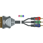 Шнур Luxmann штекер Scart - 3 штекера RCA, RGB, 2 метра, 407-903-4