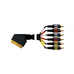 Шнур Luxmann штекер Scart - 6 штекеров RCA, 2 метра, 409-053-1