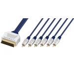 Шнур Luxmann штекер Scart - 6 штекеров RCA, 1,5 метра, 409-102-9