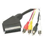 Scart - 4 штекера RCA Japan, 1.2 метра