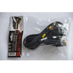 Шнур Scart - 3 штекера RCA, 1,5 метра с переключателем, Арбаком, Gold