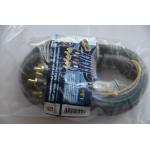 Шнур Scart - 6 штекеров RCA, 1,5 метра, Арбаком, Gold