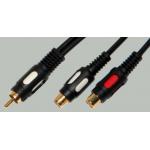 Шнур-переходник Premier штекер RCA - 2 гнезда RCA, 0.3 метра, пластик 