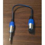 Шнур-переходник штекер XLR (Canon) - штекер 6.35 mono, 0.3 м