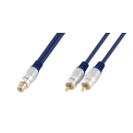 Шнур-переходник Luxmann гнездо RCA - 2 штекер RCA, металл