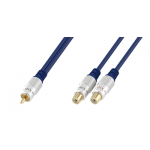 Шнур-переходник Luxmann штекер RCA - 2 гнезда RCA, металл