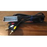 Шнур штекер Scart - 3 штекера RCA, кабель Luxmann, без упаковки