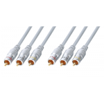 Luxmann 3 штекера RCA - 3 штекера RCA, 3 метра, металл, серый, 403-135