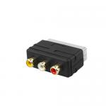 Переходник штекер SCART - 3 гнезда RCA, без переключателя