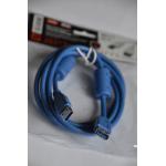 Шнур USB 3.0 штекер A - гнездо A, 1,5 метра, 2 феррита
