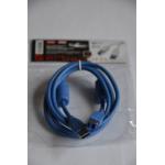 Шнур USB 3.0 штекер A - штекер B, 1,5 метра, 2 феррита