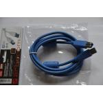 Шнур USB 3.0 штекер A - штекер B, 1,5 метра, 2 феррита