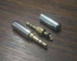 Штекер 3.5 стерео, малый, Gold