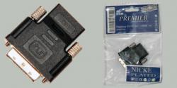 Переходник гнездо HDMI - штекер DVI-D