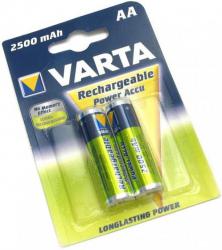Аккумулятор R06 (AА) Varta 2500 мАч Ni-Mh, 2 в блистере