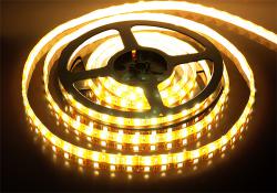 Светодиодная лента, герметичная, 5050 60 Led, цвет: тёплый белый