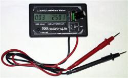 Измеритель ёмкости и ESR электролитических конденсаторов ESR-micro v4.0