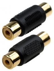 Переходник гнездо RCA - гнездо RCA, Gold