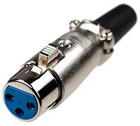 Гнездо Canon (XLR) 3 pin, металл, на кабель 