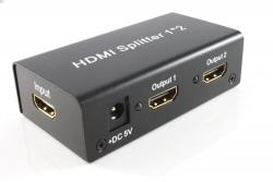 HDMI сплиттер (разветвитель) 1х2, активный (с питанием) 