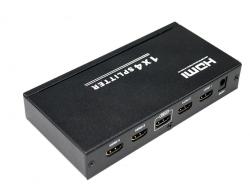HDMI сплиттер (разветвитель) 1х4, активный (с питанием)
