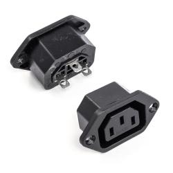 Гнездо сетевое(IEC 60320 C13), 220В 10A монтажное, на корпус 