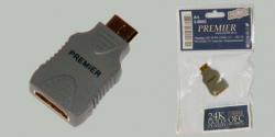Переходник гнездо HDMI - штекер mini HDMI
