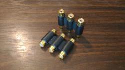 Переходник 3 гнезда RCA - 3 гнезда RCA, Gold