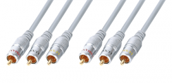 Luxmann 3 штекера RCA - 3 штекера RCA, 5 метров, металл, серый, 403-136