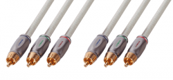 Luxmann 3 штекера RCA - 3 штекера RCA, 1 метр, RGB, силикон, 403-901
