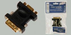 Переходник штекер DVI-D -  гнездо VGA 