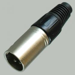 Штекер Canon (XLR) 3 pin, пластик, на кабель