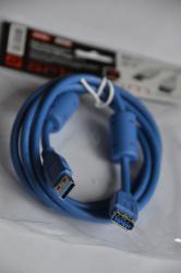 Шнур USB 3.0 штекер A - гнездо A, 1,5 метра, 2 феррита