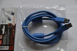 Шнур USB 3.0 штекер A - штекер B, 1,5 метра, 2 феррита