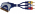 Шнур Luxmann штекер Scart - 3 штекера RCA, с переключателем, 1,5 метра,407-162-9